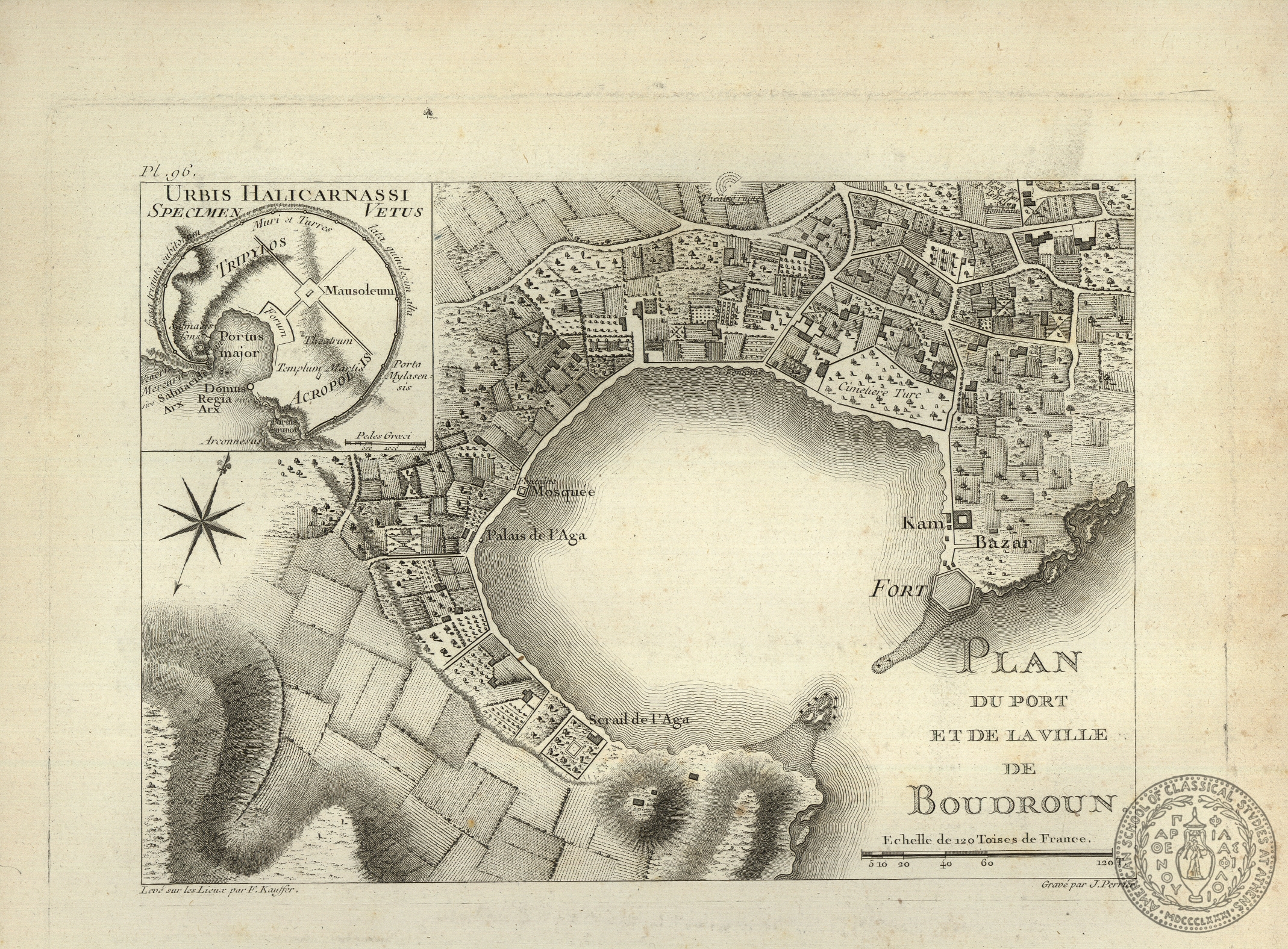 Plan du Port et de la ville de Boudroun.